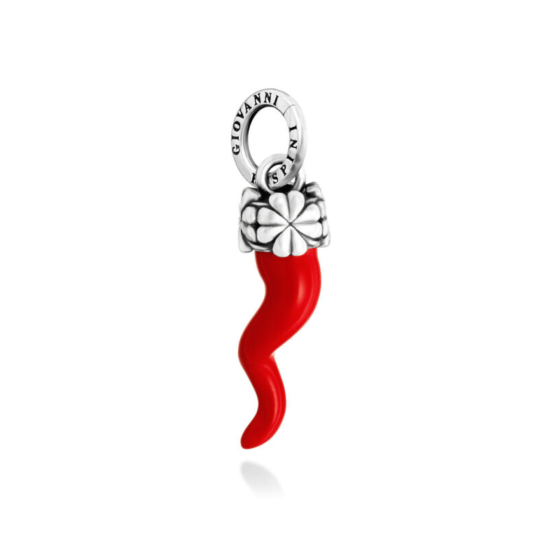 Charm CORNINO ROSSO QUADRIFOGLI PICCOLO