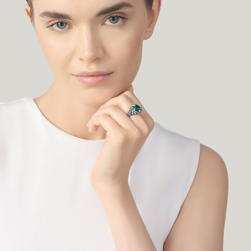 Anello BLUE IVY GRANDE misura 16