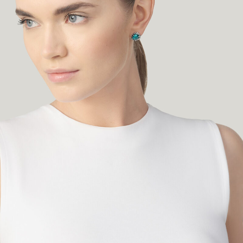 Orecchini BLUE IVY altezza mm 13