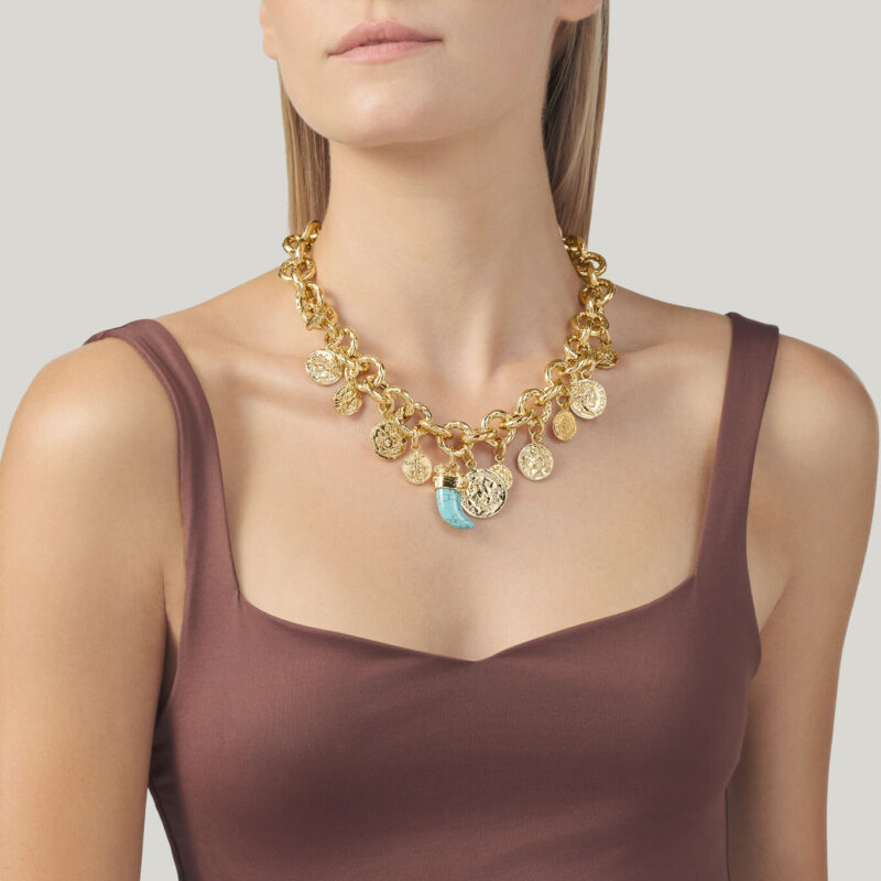 Collana PUEBLO MONETE lunghezza cm 47
