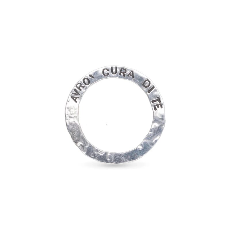 Anello NUMERI e PAROLE TAGLIO in Argento 925 Sterling misura 12