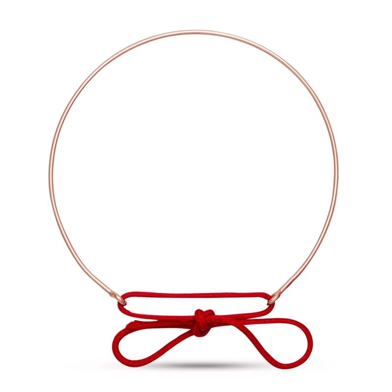 Bracciale FILODAMORE in Oro Rosa 9 Kt con CORDINO COLORATO