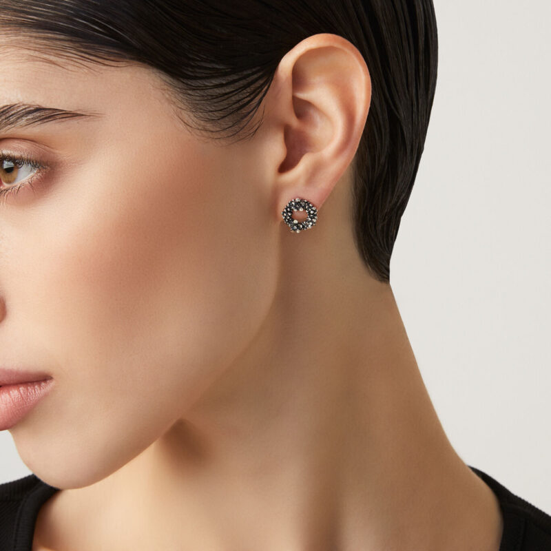 Orecchini MILLEFIORI BOTTONE altezza mm 12