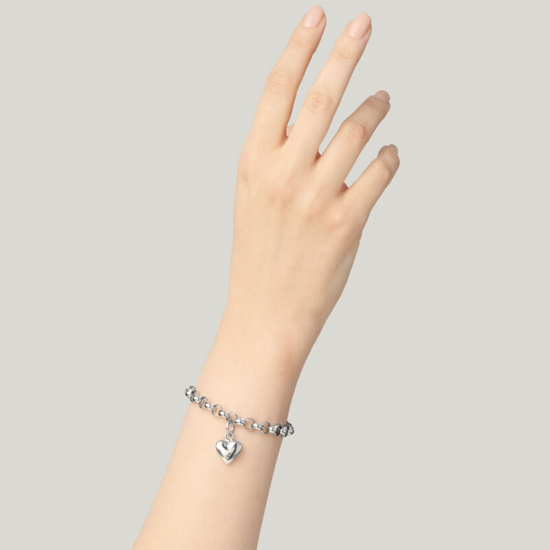 Bracciale CHARM CUORE lunghezza cm 20 regolabile