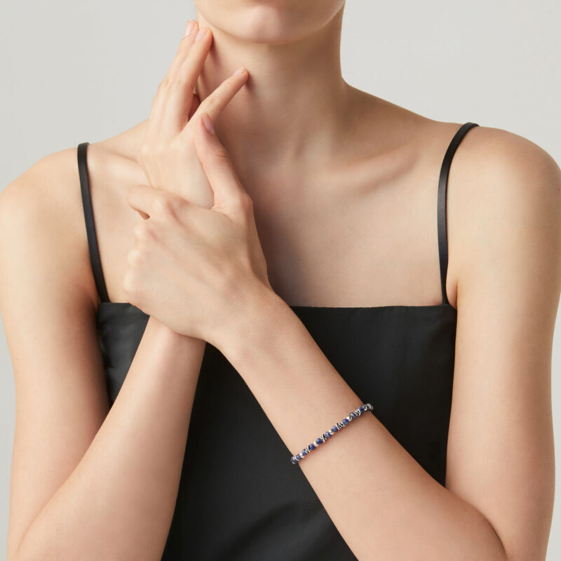 Bracciale RIO con PIETRE SODALITE lunghezza cm 19 regolabile