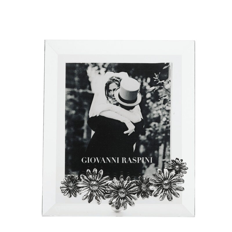 Cornice MARGHERITE LUCE in Argento 800 misura foto 10 x 9 cm