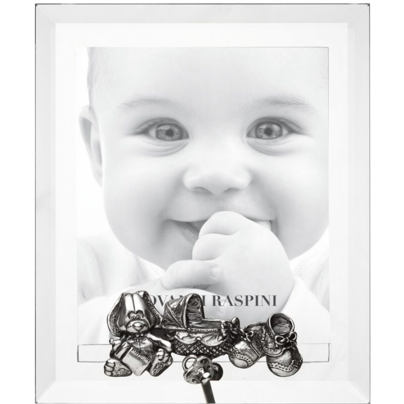 Cornice BABY LUCE in Argento 800 misura foto 14 x 12 cm