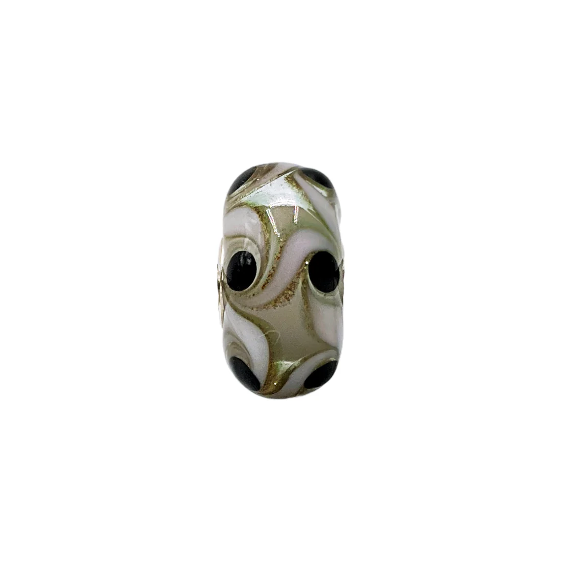 trollbeads dorato puntini neri